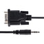 StarTech.com 3ft (1m) DB9 to 3.5mm Serial Cable for Serial Device Configuration RS232 DB9 Male to 3.5mm for Calibrating via Audio Jack