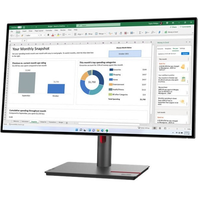 Lenovo ThinkVision P27h-30 27" WQHD LCD Monitor - 16:9