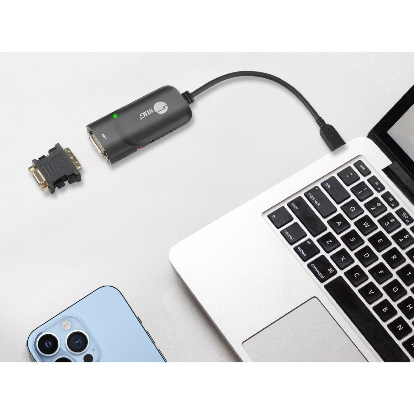 SIIG USB 3.0 to DVI/VGA Pro adapter - 1080p - USB 3.0 5 Gbps - included DVI to VGA adapter