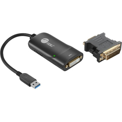 SIIG USB 3.0 to DVI/VGA Pro adapter - 1080p - USB 3.0 5 Gbps - included DVI to VGA adapter