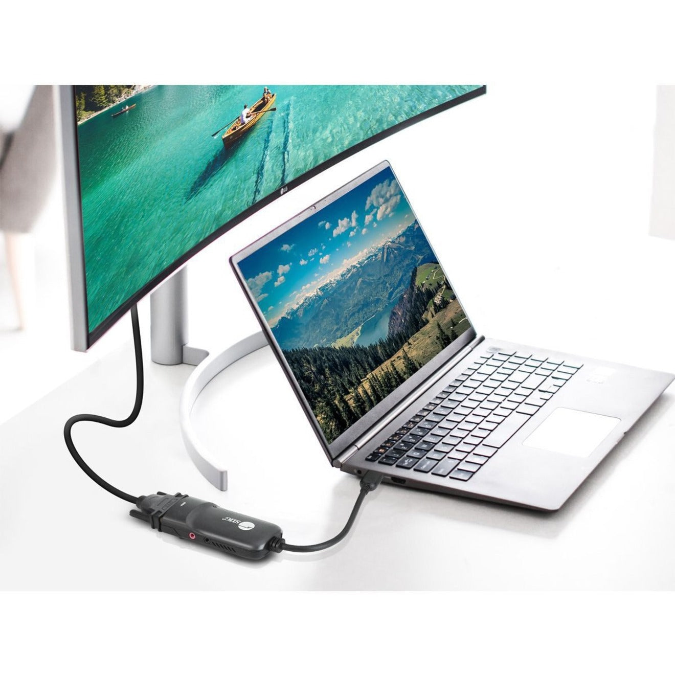 SIIG USB 3.0 to DVI/VGA Pro adapter - 1080p - USB 3.0 5 Gbps - included DVI to VGA adapter