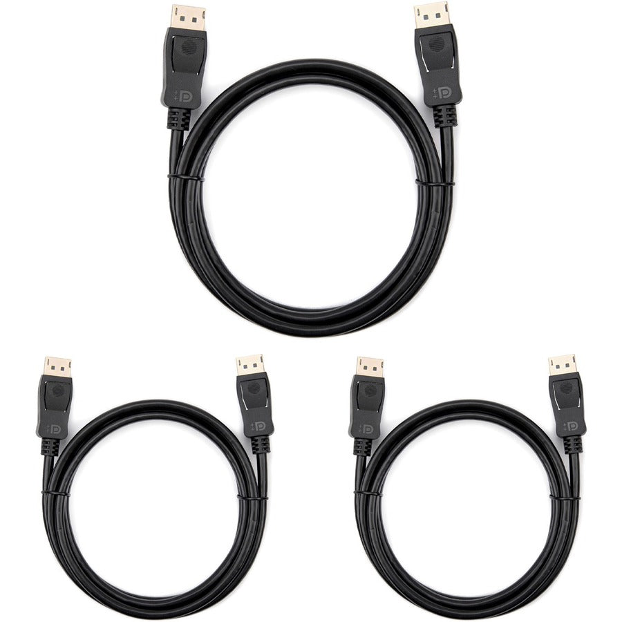 Rocstor 6ft DisplayPort 1.2 Cable M/M - DP 4k (3-Pack)