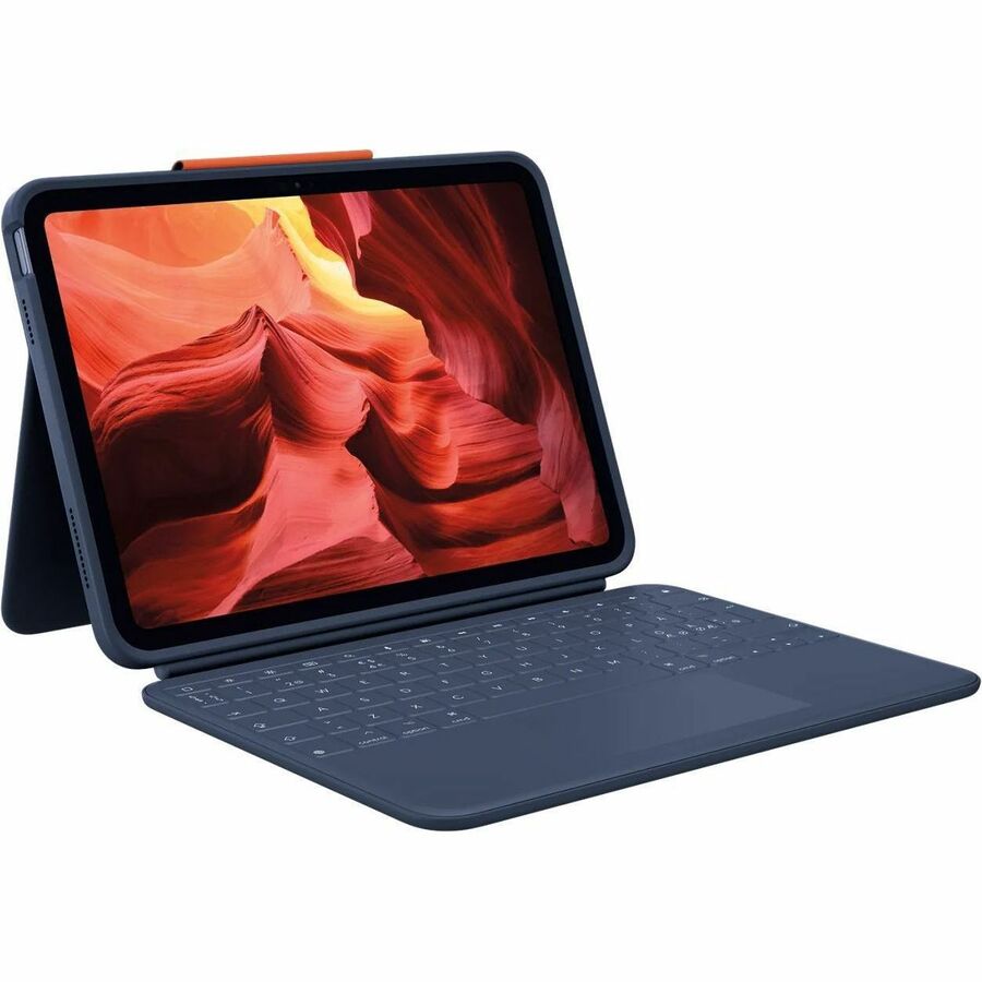 Logitech Rugged Combo 4 Touch Rugged Keyboard/Cover Case (Folio) for 10.9" Apple iPad (10th Generation) iPad Stylus - Classic Blue