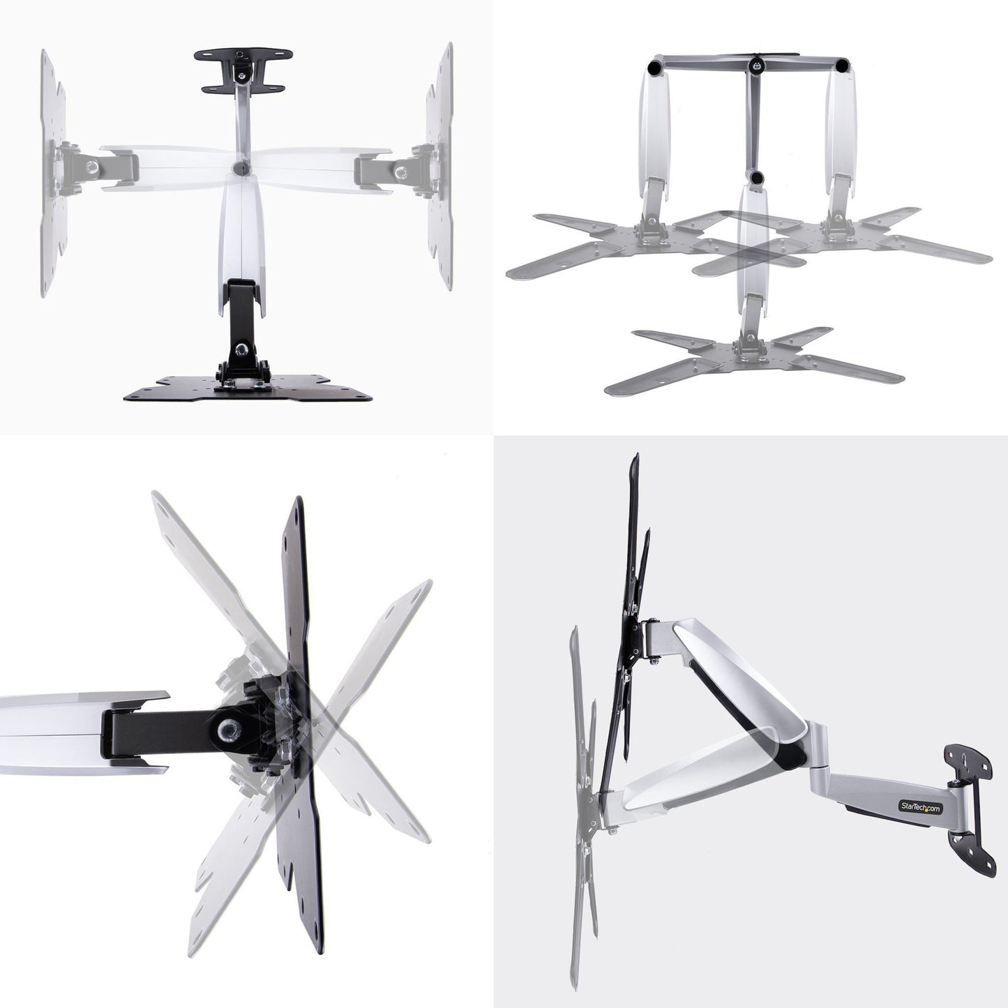 StarTech.com VESA TV Wall Mount Adjustable Full Motion TV Wall Mount For 23"-55" Displays Extendable/Tilting/Swivel TV Wall Mount