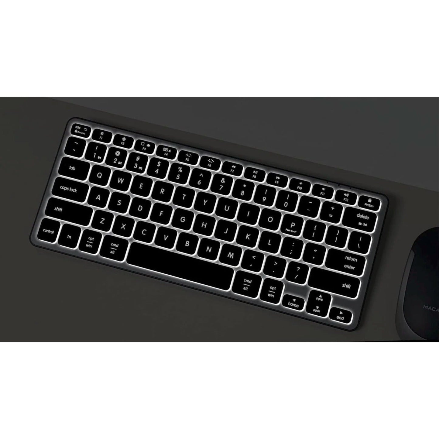 Macally BTBLMINIZKEY - Multi Device Backlit Mac Bluetooth Keyboard