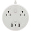 Tripp Lite Safe-IT 30W 2-Outlet Surge Protector - 5-15R Outlets 3 USB Ports 6 ft. (1.8 m) Cord 300 Joules Antimicrobial Protection White