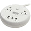 Tripp Lite Safe-IT 57W 2-Outlet Surge Protector - 5-15R Outlets 3 USB Ports 8 ft. (2.4 m) Cord 300 Joules Antimicrobial Protection White