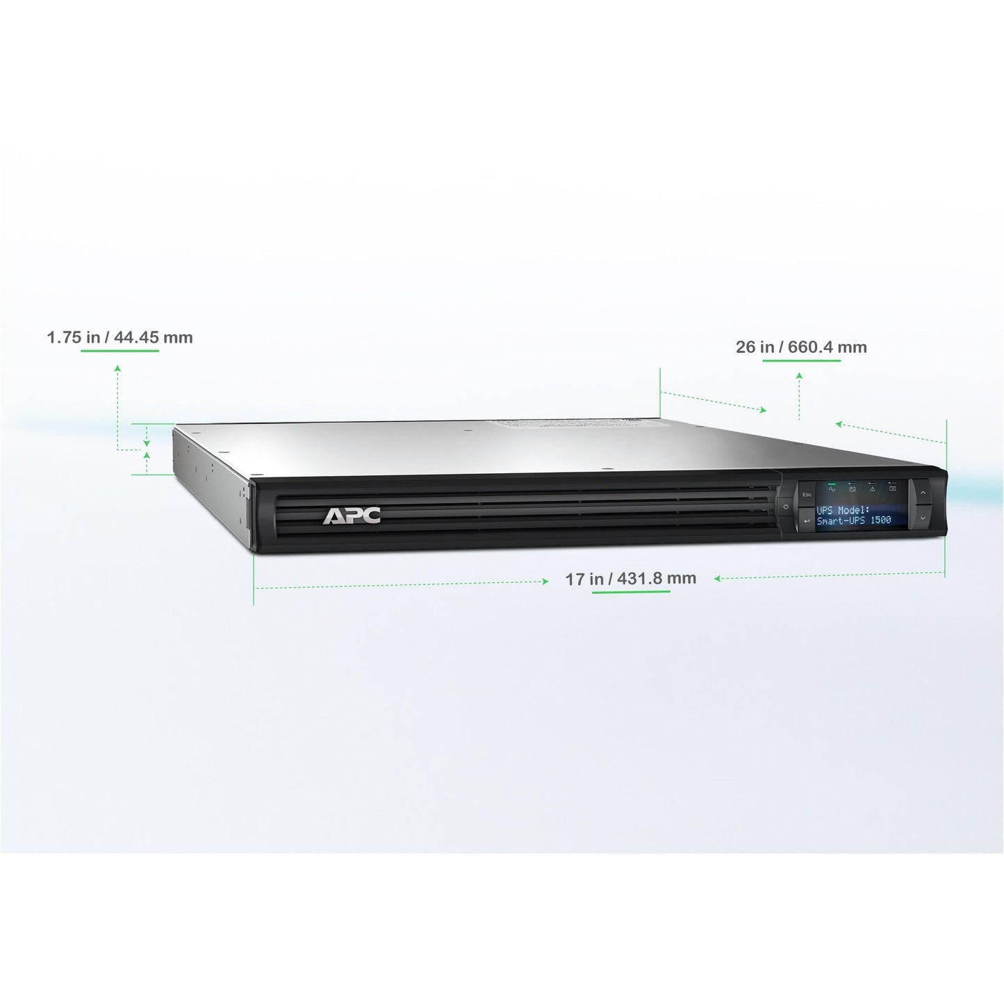 APC Smart-UPS Line Interactive 1500VA Rackmount 1U 120V