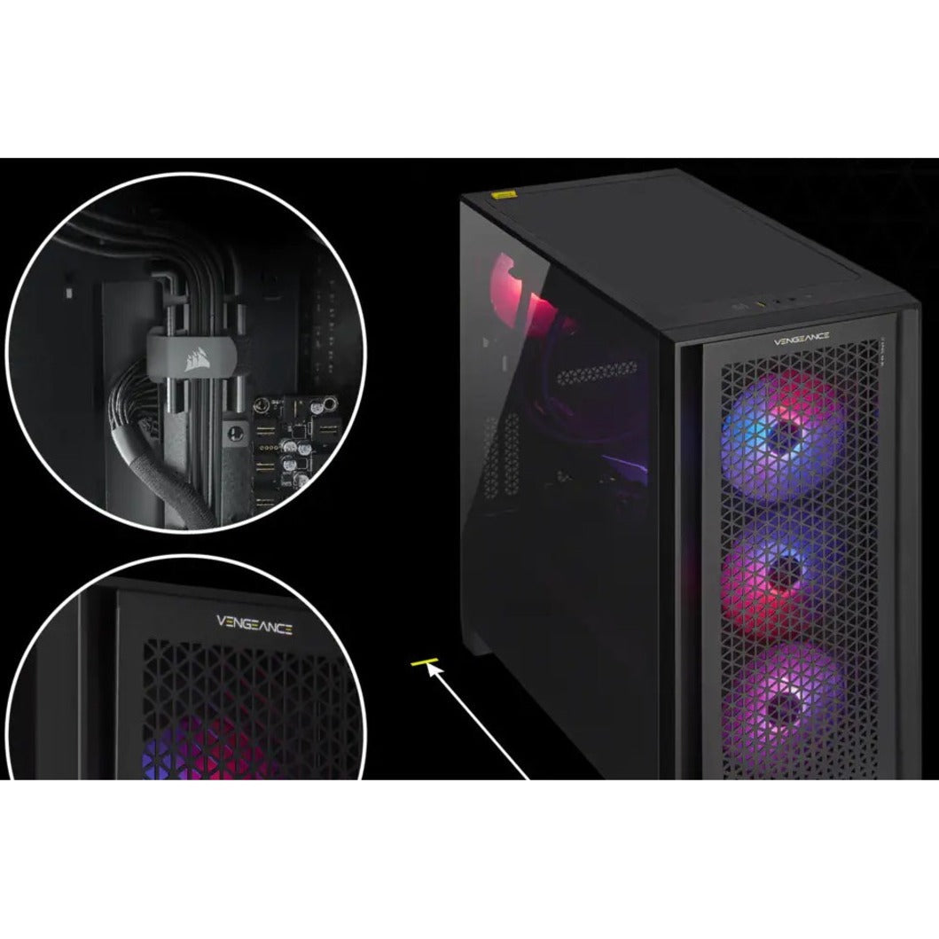 Corsair VENGEANCE i7400 Gaming Desktop Computer - Intel Core i5 13th Gen i5-13600K - 16 GB RAM DDR4 SDRAM - 1 TB M.2 PCI Express NVMe SSD - Mid-tower