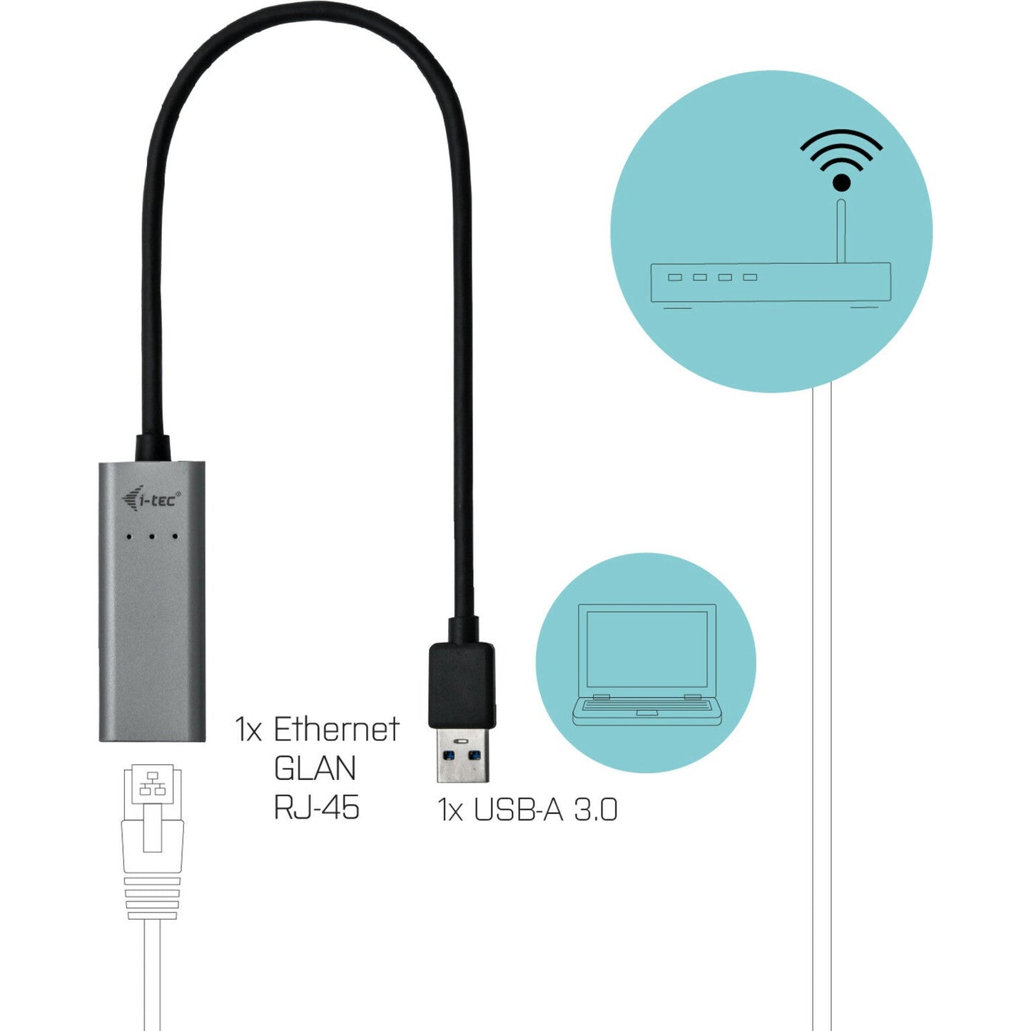 i-tec USB 3.0 Metal Gigabit Ethernet Adapter