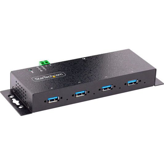 StarTech.com 4-Port Industrial USB 3.0 5Gbps Hub Rugged USB Hub w/ ESD & Surge Protection DIN/Wall/Desk Mountable USB-A Expansion Hub