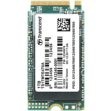 Transcend MTE470A 1 TB Solid State Drive - M.2 2242 Internal - PCI Express NVMe (PCI Express NVMe 3.0 x4)
