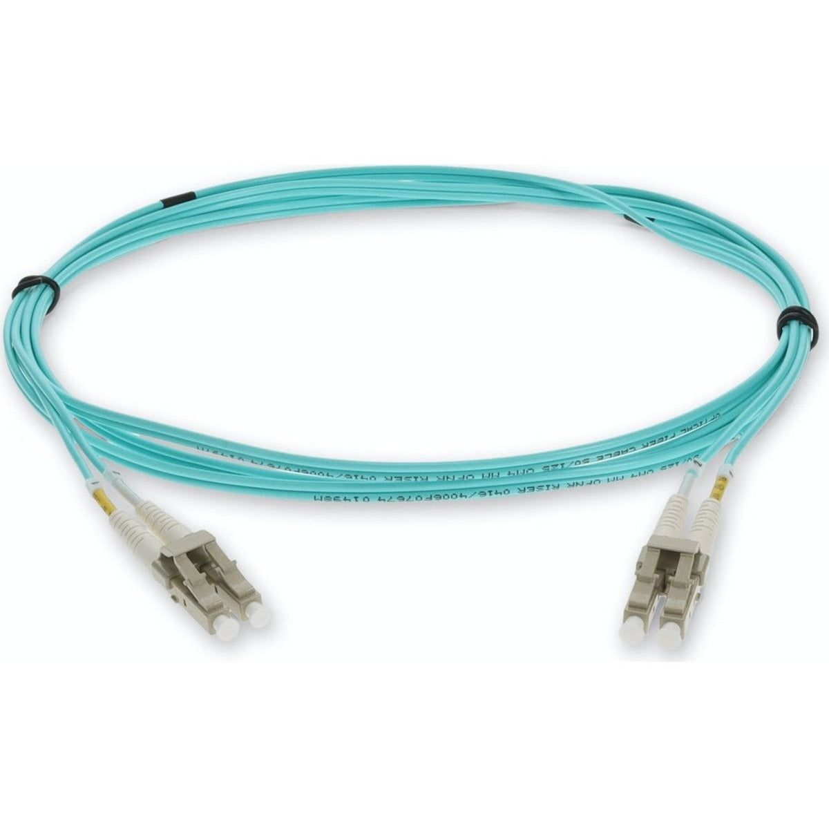 AddOn 0.3m LC (Male) to LC (Male) Aqua OM3 Duplex Fiber OFNR (Riser-Rated) Patch Cable