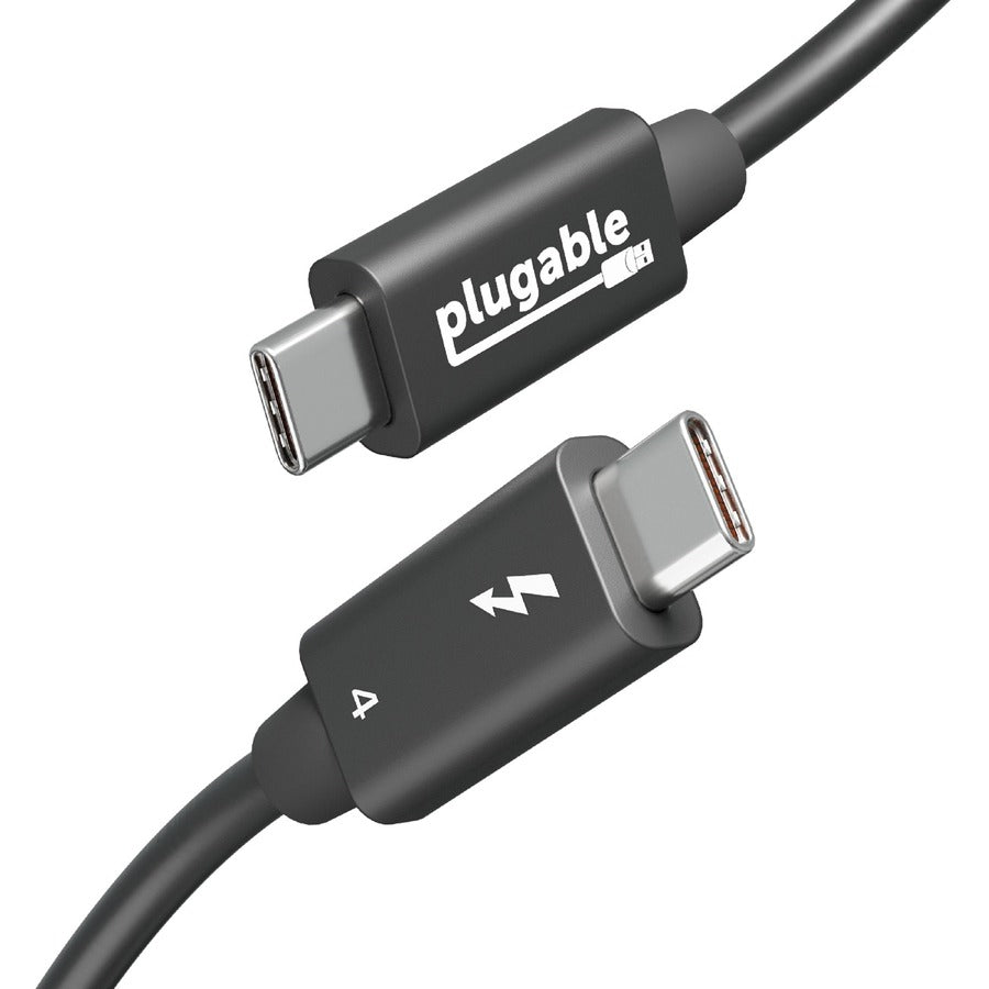 Plugable Thunderbolt 4 Cable with 240W Charging Thunderbolt Certified 3.3 Feet (1M)1x 8K Display 40 Gbps