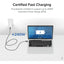 Plugable Thunderbolt 4 Cable with 240W Charging Thunderbolt Certified 3.3 Feet (1M)1x 8K Display 40 Gbps