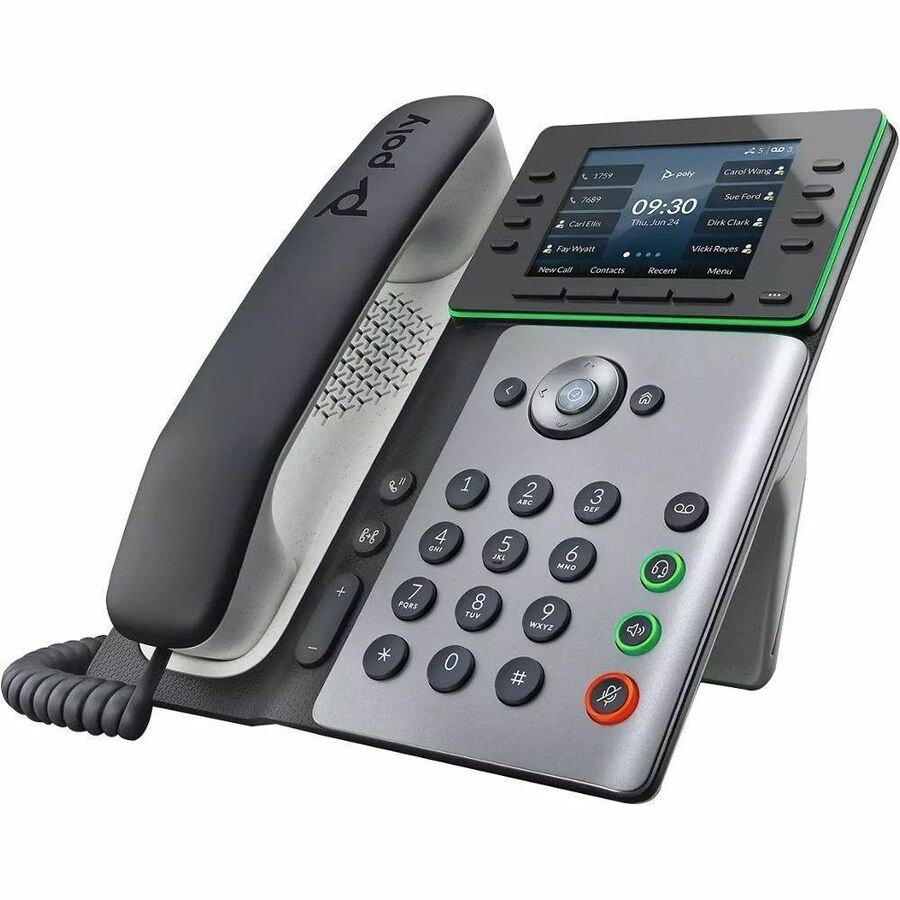 Poly Edge E320 IP Phone - Corded - Corded - NFC Bluetooth - Desktop - TAA Compliant