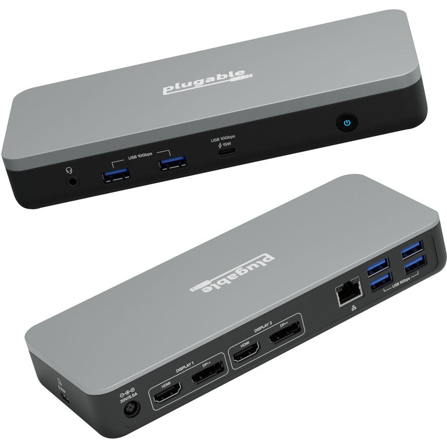 Plugable 12-in-1 Dual 4K USB C Docking Station Works with Chromebook Certified 60W Charging Dock