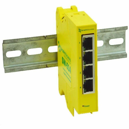 Brainboxes Compact Industrial 4 Port Gigabit Ethernet Switch