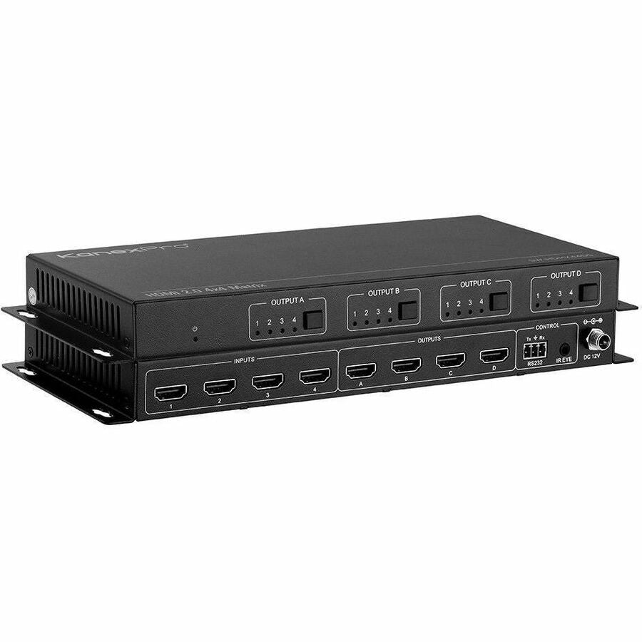 KanexPro HDMI 2.0 4x4 Matrix Switcher with 4K to 1080p Down-scaling