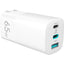 4XEM's 65W Wall Charger Triple Output two USB-C 1 USB-A