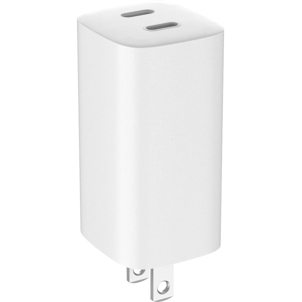 4XEM 65W GaN Wall Charger Dual USB-C - White