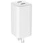 4XEM 65W GaN Wall Charger Dual USB-C - White