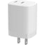 4XEM 35W Dual USB-C Charger - White