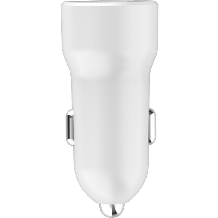 4XEM Dual USB Car Charger Adapter A/C - White