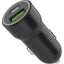 4XEM Dual USB Car Charger Adapter A/C - Black