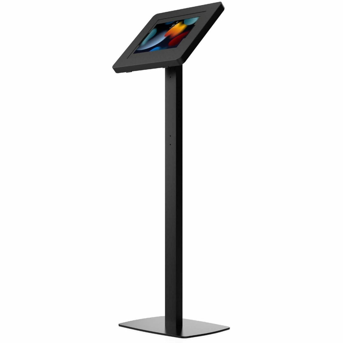 CTA Digital Premium Thin Profile Floor Stand with Large Universal Security Enclosure (Black)