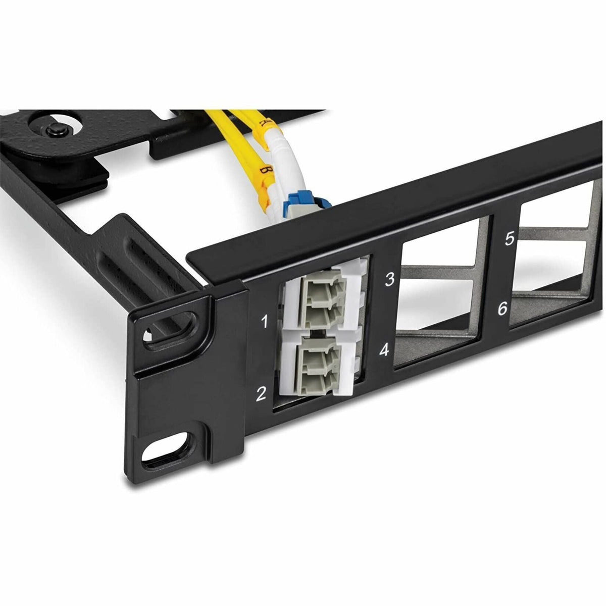 TRENDnet 24-Port Blank Angled Keystone Shielded 1U Patch Panel TC-KP24SA STP Cat6A Cat5 Cat5e Cat6 19" Rackmount Design Black