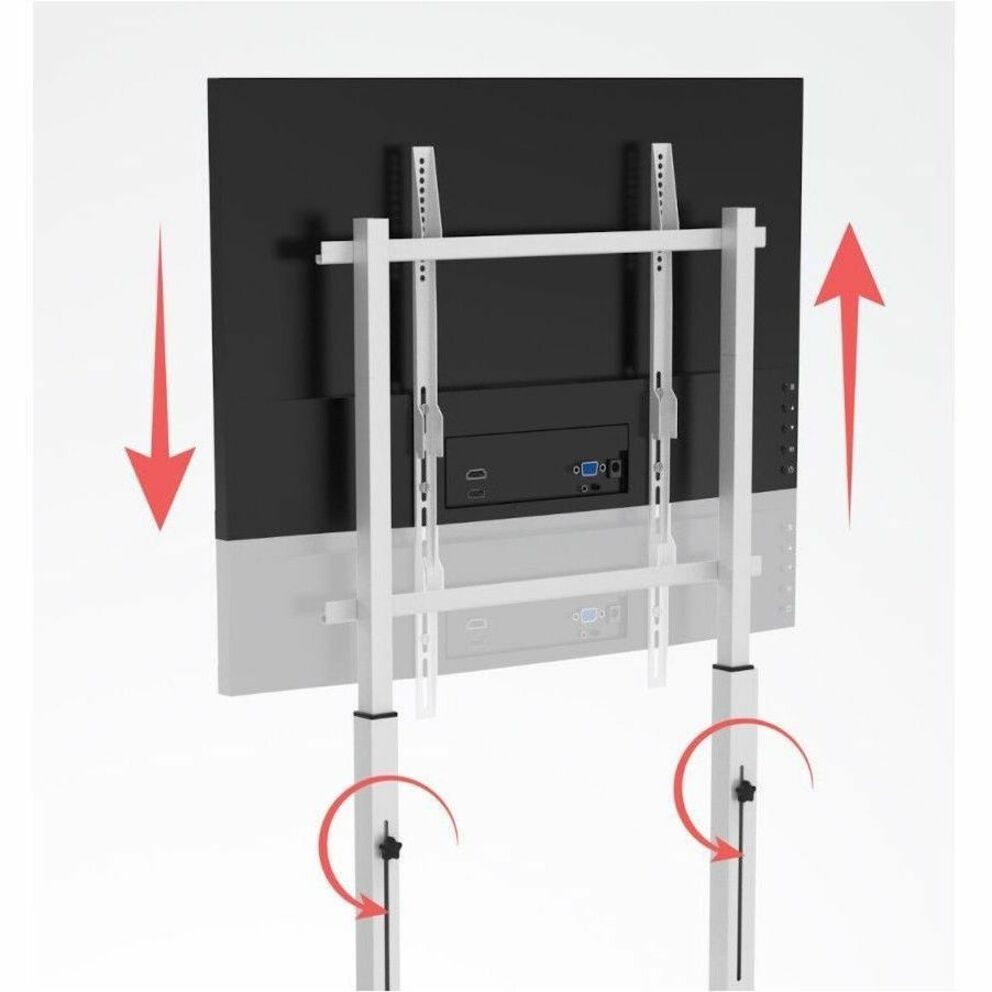 CTA Digital Rolling TV Mount with Cable Management