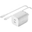 Belkin Dual USB-C GaN Wall Charger with PPS 65W (USB-C to USB-C Cable included) - Power Adapter