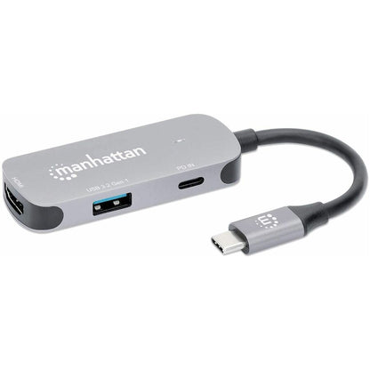 Manhattan USB-C to HDMI 3-in-1 Docking Converter with Power Delivery