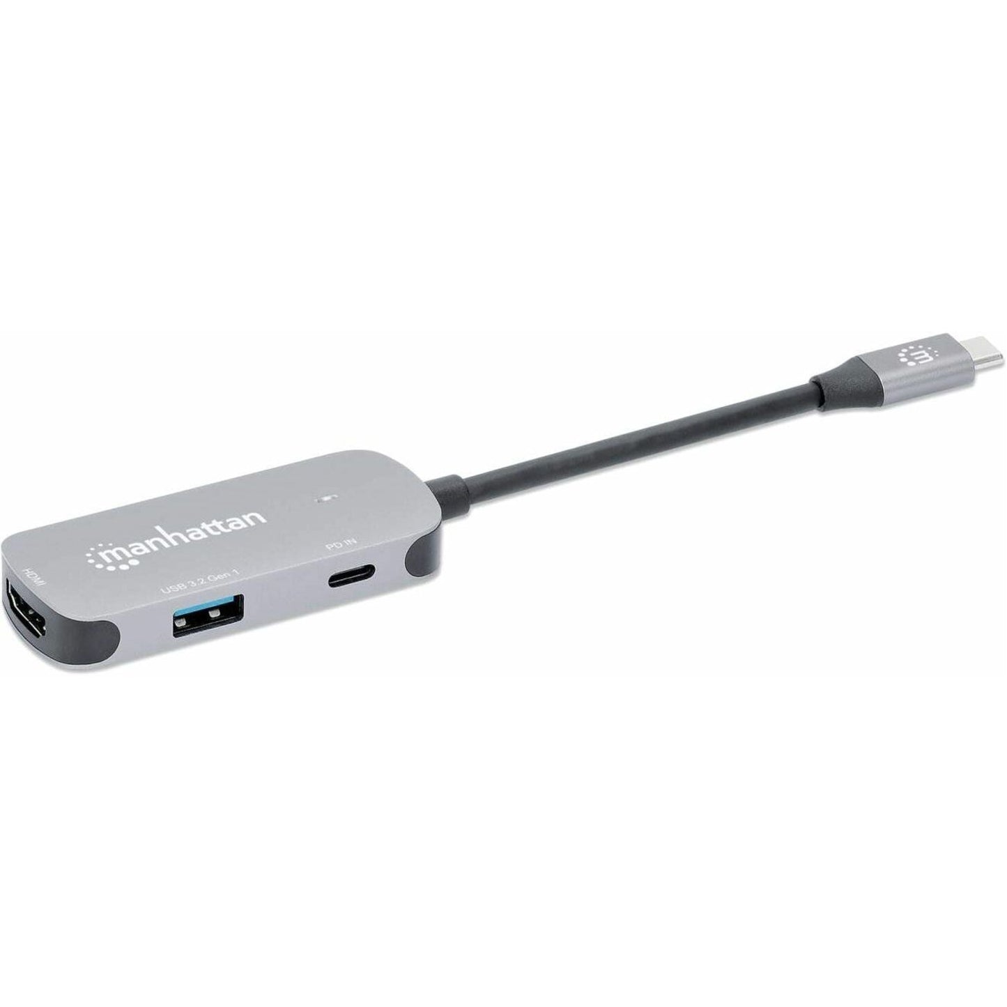 Manhattan USB-C to HDMI 3-in-1 Docking Converter with Power Delivery