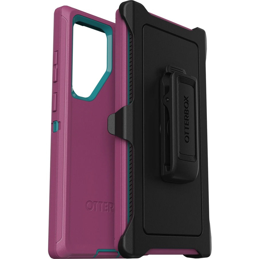 OtterBox Defender Rugged Carrying Case (Holster) Samsung Galaxy S23 Ultra Smartphone - Canyon Sun (Pink)
