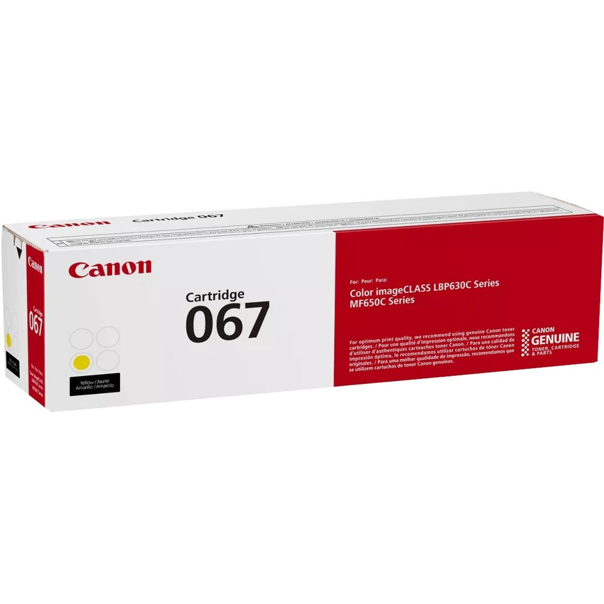 Canon 067 Original Standard Yield Laser Toner Cartridge - Yellow - 1 Pack