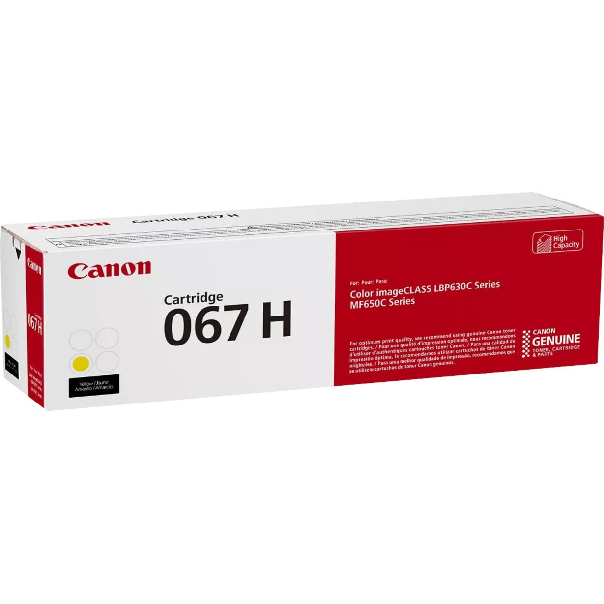 Canon 067 Original High Yield Laser Toner Cartridge - Yellow - 1 Pack