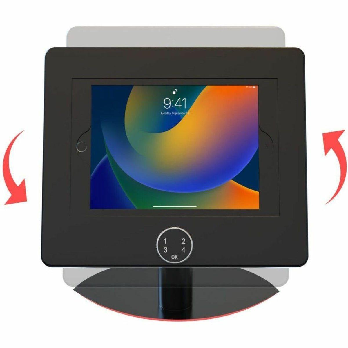 CTA Digital Hyperflex Security Kiosk Stand w/ Digital Password Combination Security Enclosure