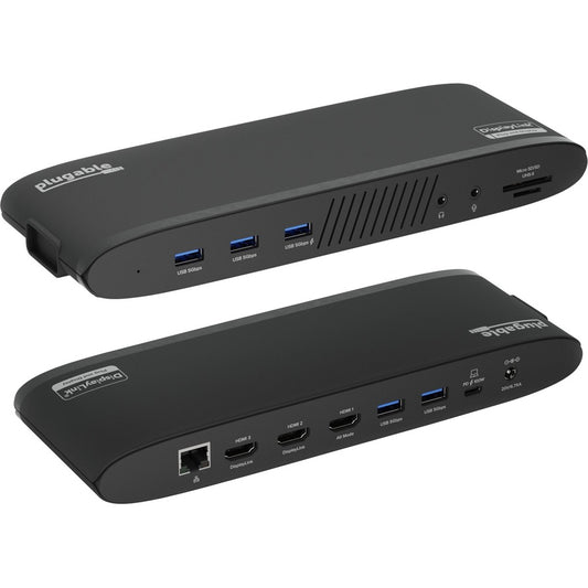 Plugable 14-in-1 USB-C Triple Monitor Laptop Docking Station with 100W Charging