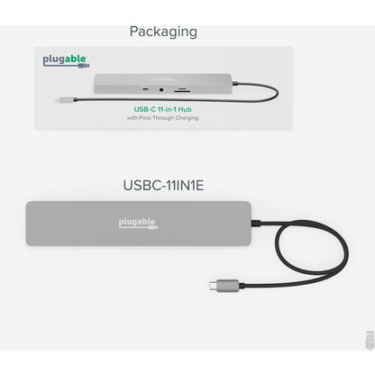 Plugable 14-in-1 USB-C Triple Monitor Laptop Docking Station with 100W Charging