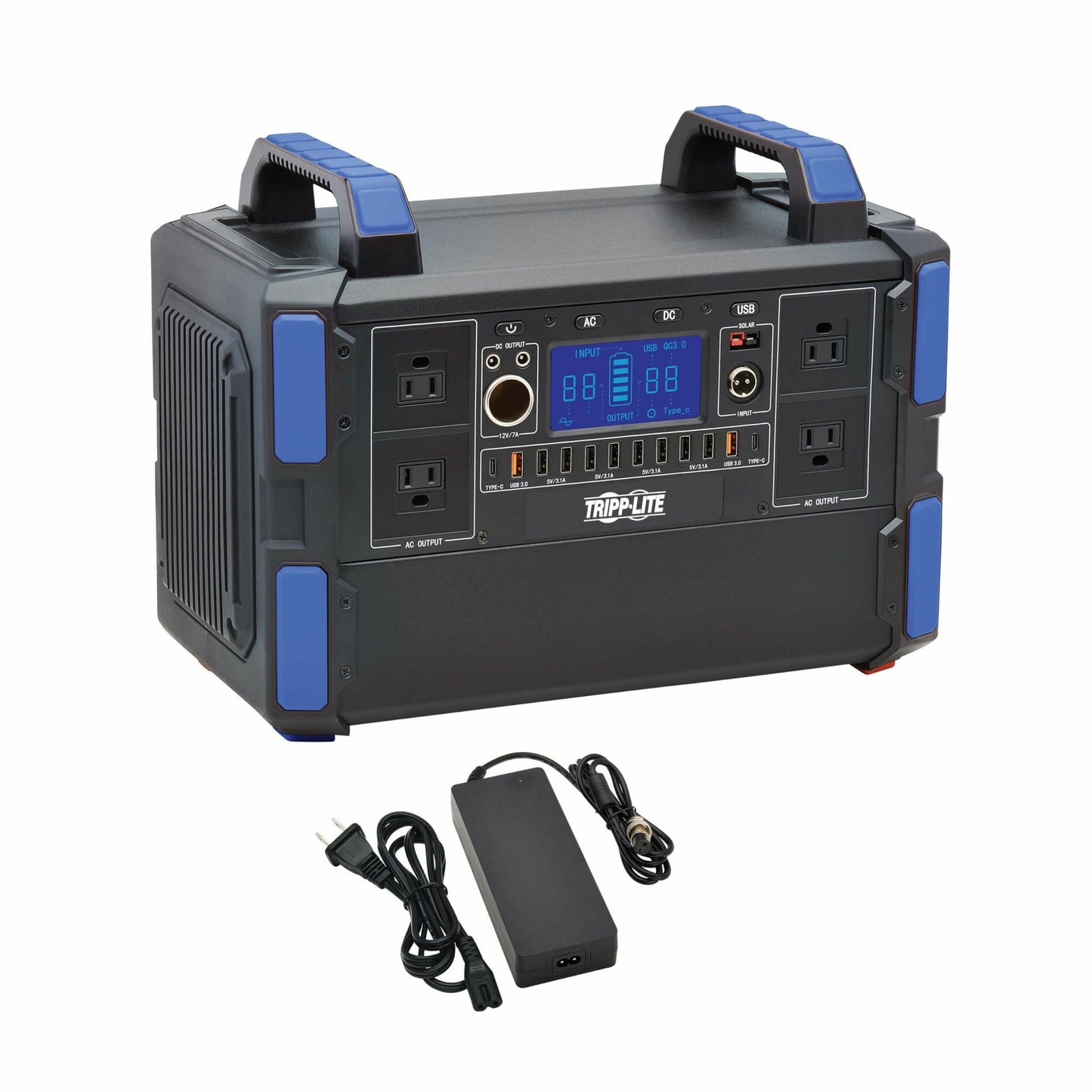 Tripp Lite Portable Power Station 1000W Lithium-Ion (LFP) AC DC USB-A USB-C QC 3.0