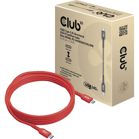 Club 3D USB-C Data Transfer/Power Cable