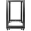 Rocstor SolidRack 18U Adjustable Depth Open Frame 4 Post Rack w/ Casters