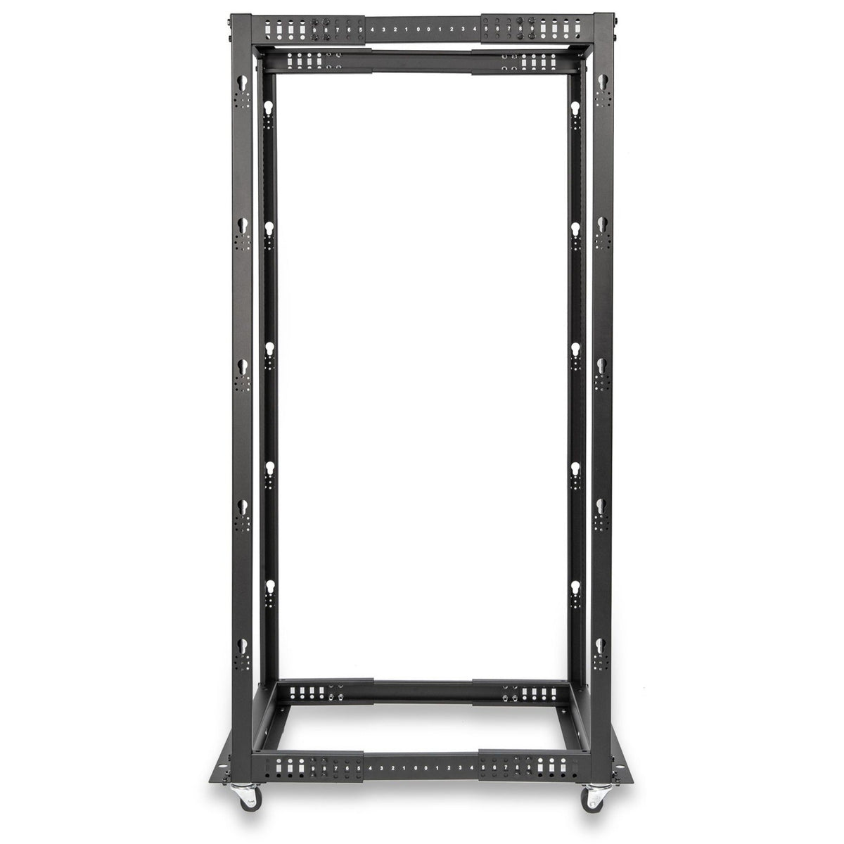 SolidRack 36U Adjustable Depth Open Frame 4 Post Rack w/ Casters