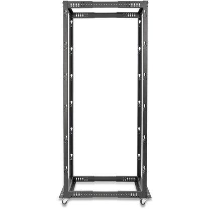 SolidRack 42U Adjustable Depth Open Frame 4 Post Rack w/ Casters
