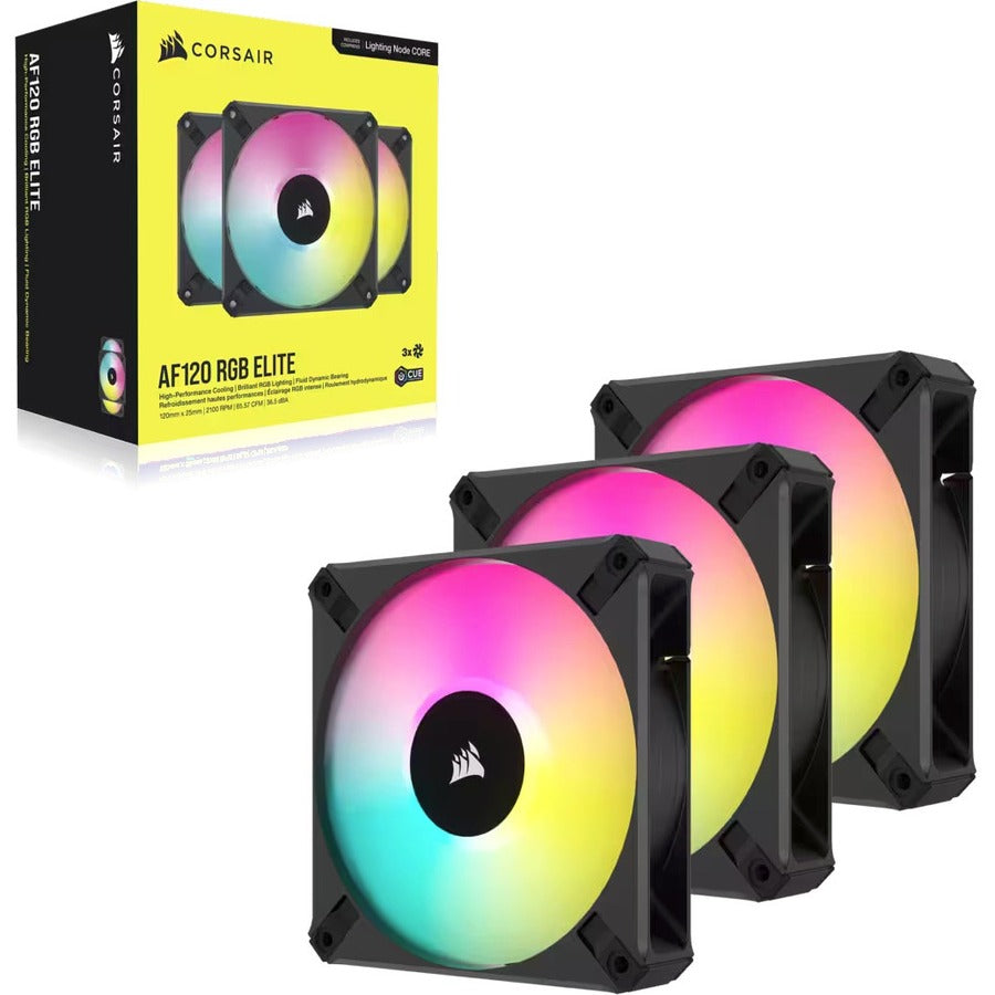 Corsair iCUE AF120 RGB ELITE 120mm PWM Triple Fan Kit - 3 Pack