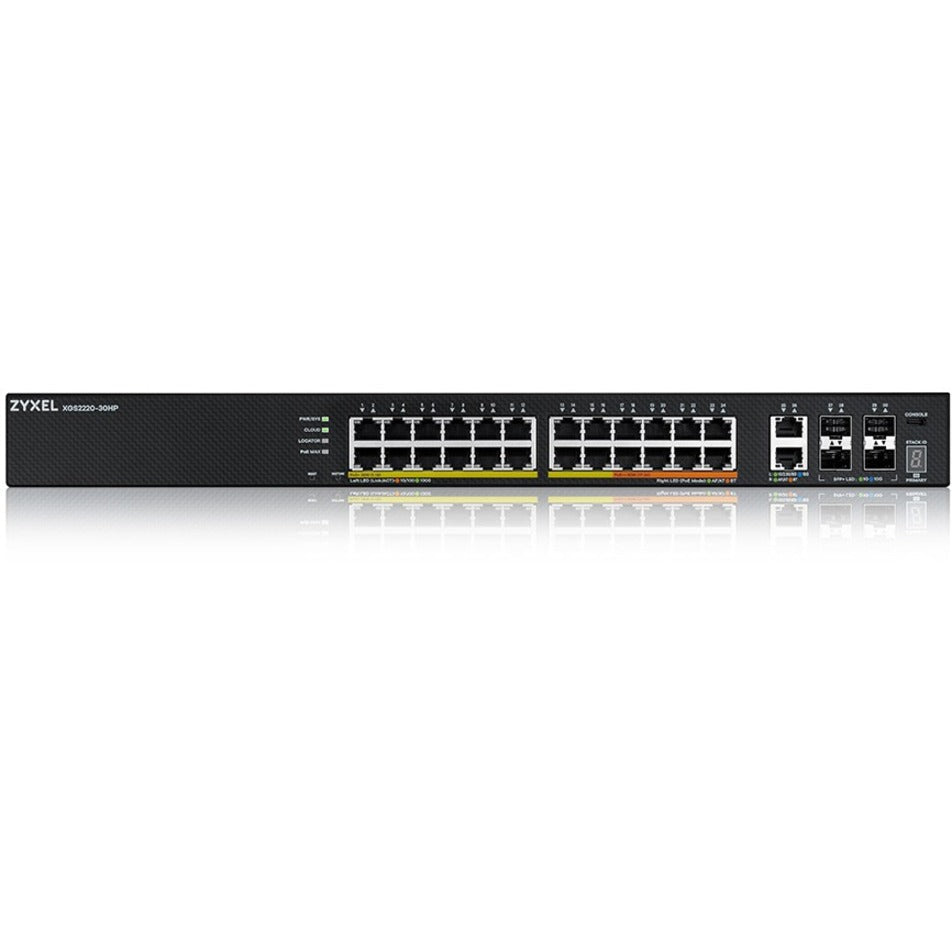 ZYXEL 24-port GbE L3 Access PoE+ Switch with 6 10G Uplink (400 W)