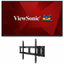 ViewSonic Commercial Display CDE4312-E1 - 4K 16/7 Operation Integrated Software and Fixed Wall Mount - 230 cd/m2 - 43