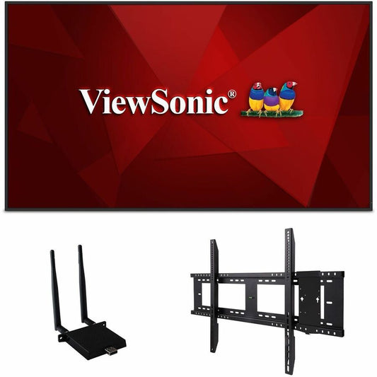 ViewSonic Commercial Display CDE5530-E1 - 4K Integrated Software WiFi Adapter and Fixed Wall Mount - 450 cd/m2 - 55"